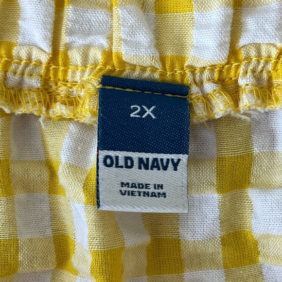 Old Navy Womens Gingham Tiered Maxi Skirt Size 2X Cottagecore Preppy Seersucker - Picture 11 of 16